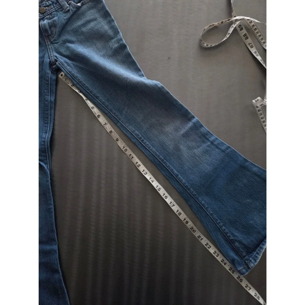 Abercrombie & Fitch Vintage Blue Denim Flare Bell Low rise Y2K Jeans 10 Slim